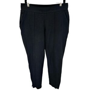 Athleta Venice Heathered Pintuck Pant Grey Size Medium Ankle Zip